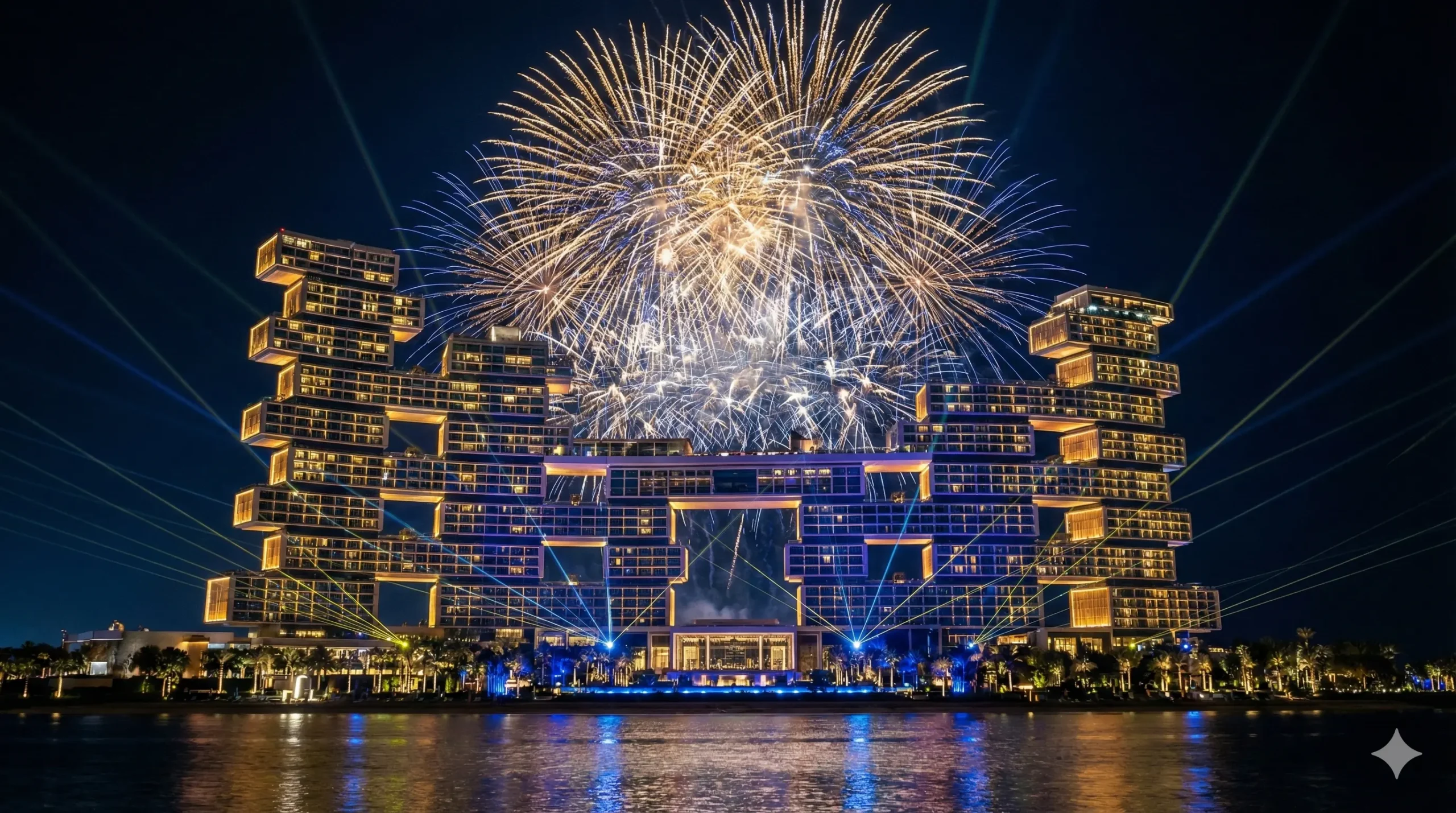 Atlantis The Royal New Year's Eve Gala fireworks display and light show 2026.